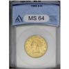 Image 3 : 1905 $10 MS64 ANACS. The 1905 is less available than t 