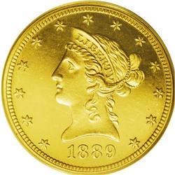 1889 $10 PR64 PCGS. Ex: Harry W. Bass, Jr. The 1889 ea 