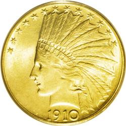 1910 $10 MS63 PCGS. Roger W. Burdette, in his Renaissa 