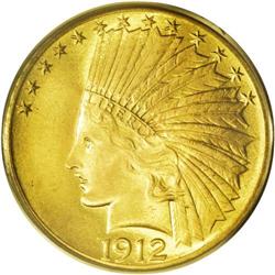 1912 $10 MS65 PCGS. Ex: Kutasi. A superlative Gem exam 