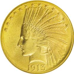 1913-S $10 MS64 NGC.From The Clifton Rodenburg Collect 