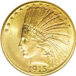 1915 $10 MS64 NGC. The 351,075 eagles coined at Philad 