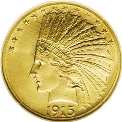 1915 $10 MS65 NGC. The superior quality of the pristin 