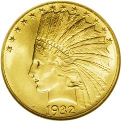 1932 $10 MS64 NGC. The two issues most commonly used a 