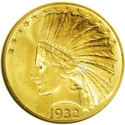 1932 $10 MS65 NGC. Gem examples of this commonplace da 
