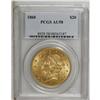 Image 1 : 1860 $20 AU58 PCGS. Highly appealing despite numerous 
