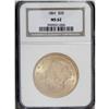 Image 3 : 1861 $20 MS62 NGC. Most MS62 double eagles are lustrou 