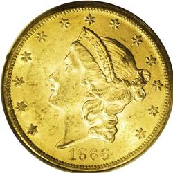 1866-S $20 Motto MS61 PCGS. To quote from the Garrett- 