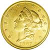 Image 1 : 1867-S $20 AU58 NGC. Surprisingly lustrous for the gra 