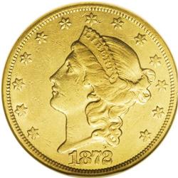 1872-CC $20 AU53 NGC. The 1872-CC is a scarce and yet 