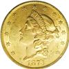 Image 1 : 1873 $20 Open 3 MS62 PCGS. Slightly scuffy on the obve 