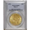 Image 3 : 1873 $20 Open 3 MS62 PCGS. The most available of the T 