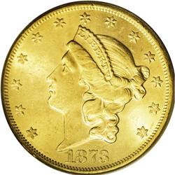 1873 $20 Open 3 MS63 PCGS. The Open 3 1873 is the most 
