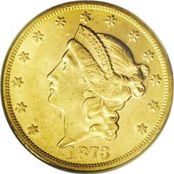 1873-S $20 Closed 3 MS61 PCGS. Both sides display stro 