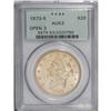 Image 1 : 1873-S $20 Open 3 AU53 PCGS. The San Francisco Mint st 
