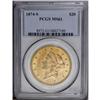 Image 3 : 1874-S $20 MS61 PCGS. This is a bright, flashy double 