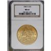 Image 1 : 1883-S $20 MS61 NGC. The surfaces have rich yellow-ora 
