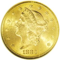 1883-S $20 MS63 NGC. Most survivors of this issue are 