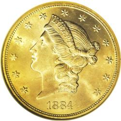 1884-S $20 MS65 NGC. 1884 was a typical year for doubl 