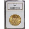 Image 1 : 1888-S $20 MS62 NGC. The lustrous and vivid honey-gold 