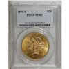 Image 1 : 1891-S $20 MS62 PCGS. The vibrant yellow-orange fields 