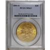 Image 3 : 1891-S $20 MS63 PCGS. Well struck and lustrous, with r 