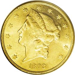 1893-CC $20 MS61 PCGS. The low mintage of a bit more t 