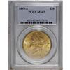 Image 1 : 1893-S $20 MS62 PCGS. The devices are sharply defined 