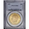 Image 1 : 1895 $20 MS63 PCGS. Sharply struck and highly lustrous 