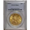 Image 3 : 1895-S $20 MS64 PCGS. Original green-gold and apricot 