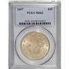 Image 1 : 1897 $20 MS63 PCGS. This wheat-gold piece has a lone c 