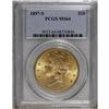 Image 3 : 1897-S $20 MS64 PCGS. Well struck with bright, corusca 