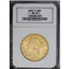 Image 1 : 1898-S $20 MS63 NGC. A crisply struck piece with highl 