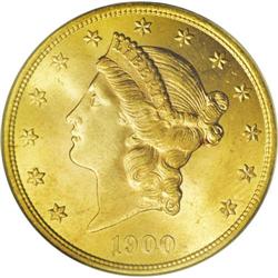1900 $20 MS65 PCGS. David Akers calls this issue one o 