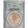 Image 1 : 1901 $20 MS63 PCGS. A beautiful sun-gold example with 