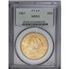 Image 1 : 1901 $20 MS63 PCGS. The fields are clean for the grade 