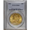 Image 1 : 1904 $20 MS64 PCGS. The highly lustrous honey-orange s 
