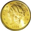 Image 1 : 1904 $20 MS65 PCGS. Rich orange toning and impressivel 