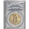 Image 3 : 1907 $20 High Relief, Flat Rim AU50 PCGS. Its unusual 