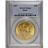 Image 1 : 1907 $20 Arabic Numerals MS64 PCGS. A well struck piec 