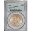 Image 3 : 1908 $20 No Motto MS66 PCGS. Unusually well-preserved 
