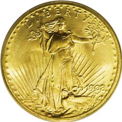 1908 $20 No Motto, Wells Fargo MS66 PCGS. Short Rays O 