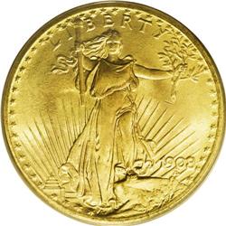 1908 $20 No Motto, Wells Fargo MS66 PCGS. Short Rays O 