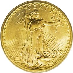 1908 $20 No Motto, Wells Fargo MS66 PCGS. Short Rays O 