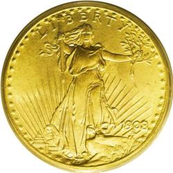 1908 $20 No Motto, Wells Fargo MS66 PCGS. Short Rays O 