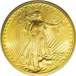 1908 $20 No Motto, Wells Fargo MS66 PCGS. Short Rays O 