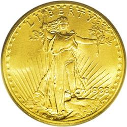 1908 $20 No Motto, Wells Fargo MS67 PCGS. Through a "s 