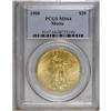 Image 3 : 1908 $20 Motto MS64 PCGS. Flashy bright golden surface 