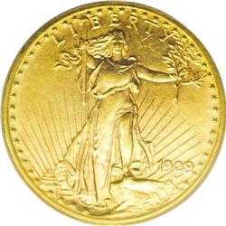 1909/8 $20 MS63 PCGS. Ex: Kutasi. Reflective fields wi 