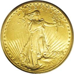 1909/8 $20 MS63 PCGS. While the certified population i 